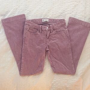 🍭 Super Cute GAP Low-Rise Corduroy Long & Lean Jeans Wispy Pink Mauve
